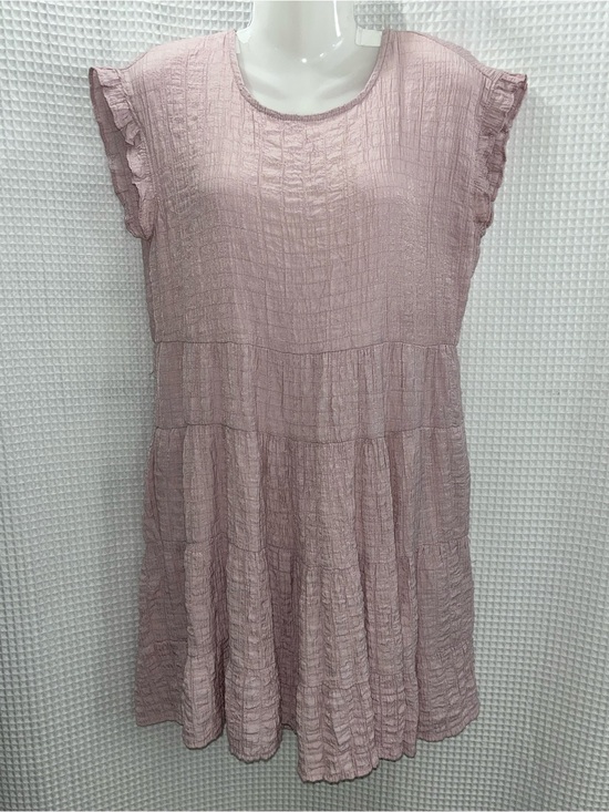 Knox Rose Dresses & Skirts - Knox Rose Dusty Rose Crinkled Tiered Mini Dress size small